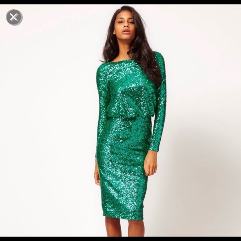 ASOS Green sequin Dress